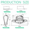 Keadic Eyes Plate Marine Hardware Hooks and Snap Hook with