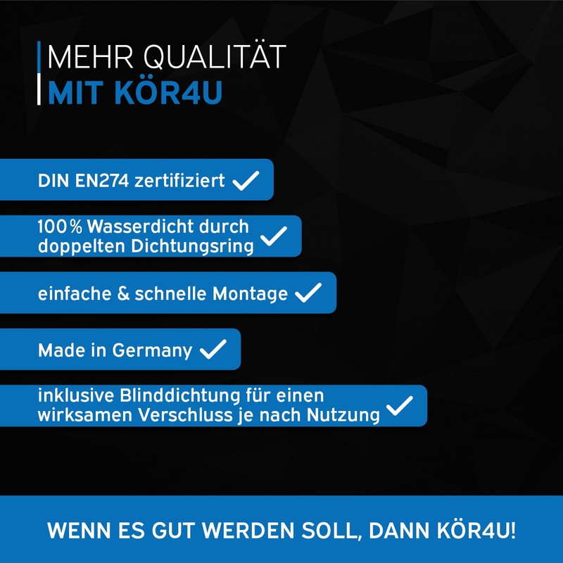 kör4u Flexible Pipe Odour Trap, Plastic, 1.5 inch x 40