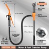Portable Fuel Transfer Pump - 2.4 GPM Battery Powered Siphon