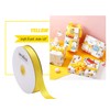 16mm Double Faced Yellow Polyester Satin Ribbon for Gift Wrapping，Party
