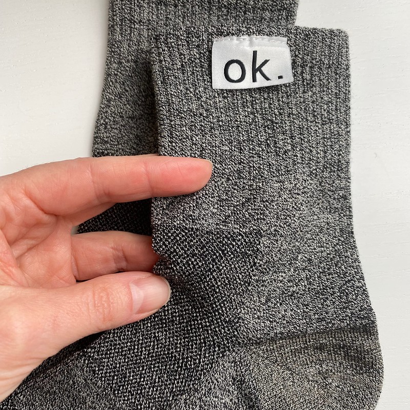 Ok. Grounding Socks Grey L - Faraday Earthing Silver Conductive