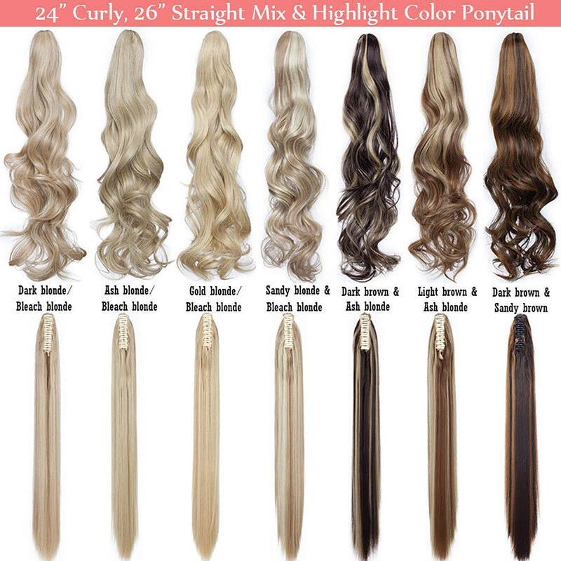 Long Short Claw Ponytail Hair Extension One Piece Cute Clip