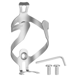 sourcing map Bike Water Bottle Holder Lightweight Alloy Universal Bicycle Bottle Cages Cycling Cup Holder with Screws for MTB Mountain Road Gravel, Silver