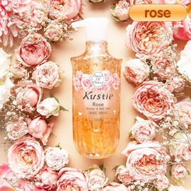 Kustie Shower Gel with Pump -500ML-24-hour lasting fragrance -Body Care Cherry Cleansing - Scent: Rose