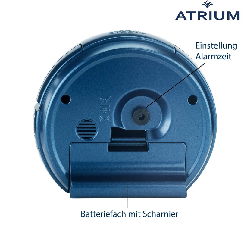 Atrium Wecker Analog Quarz ohne Ticken mit Licht und Snooze