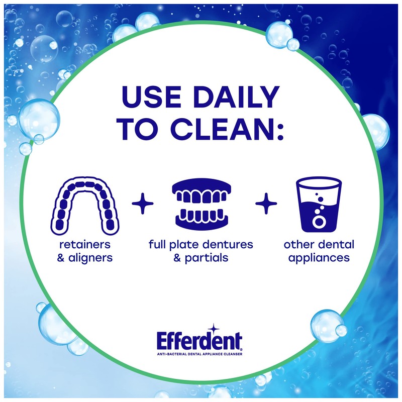 Efferdent Retainer Cleaning Tablets, Denture Cleanser Tablets for Dental Appliances,