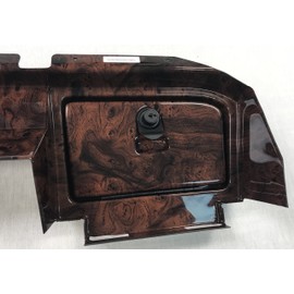 GMT Inc Simulated Dark Burled Woodgrain Full Golf Cart Dash to fit E-Z-Go RXV 1st Generation Cart (Will NOT FIT New 2ND Generation CART) Includes 3 Hole Gauge Trim Plate