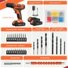 PULITUO 20V Cordless Drill/Driver, 2 Batteries Electric Screwdriver, 30Nm Power