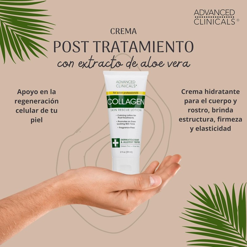 ADVANCED CLINICALS LOCION DE RESCATE PARA LA PIEL CON COLAGENO,