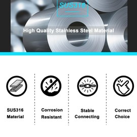 Atibin Durable Stainless Rope Pulley Loading Nylon Roller Pulley Block Steel Snatch Hanging Pulley Single Cable SUS316 Suitable for 0.08 to 0.32 Inch Ropes 2Pcs