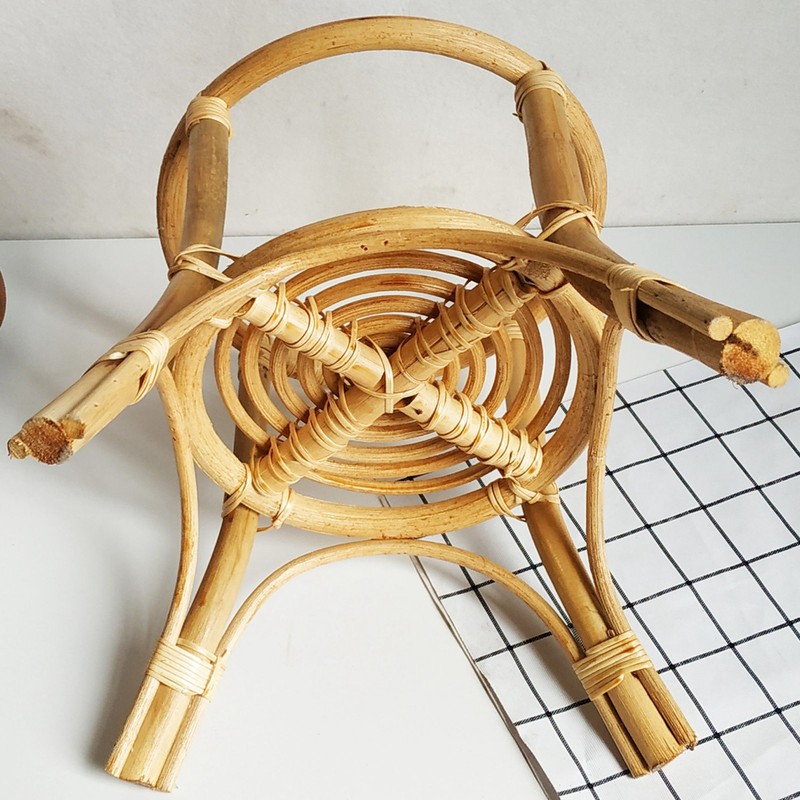Plant Stand Flower Pot Rack Rattan Minimalist Stable 9.4in Diameter