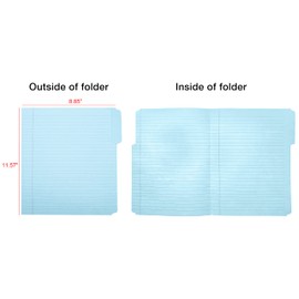 Find It File Folder Notepad - Pack of 72 - 9.5 x 12.5 Inch Notebook Organizer Folders for Filing, Document, and Clipboard Organization - Assorted Colors