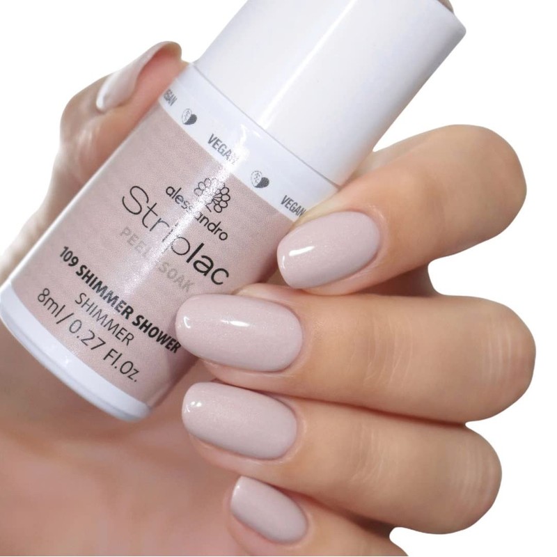alessandro Striplac Peel or Soak Shimmer Shower LED Nail Polish,