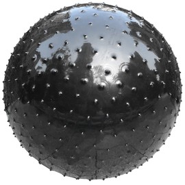 penepico Large Sensory Massage Ball for Kids, 33.5" 85CM Bouncy Exercise Ball, Big Inflatable Toys with Tactile Spikes, Outdoor Giant Yoga Balls, Large Beach Ball (1 Black)