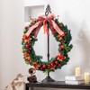 Wreath Stands for Display, Retro Black Standing Wreath Holder, Wrought