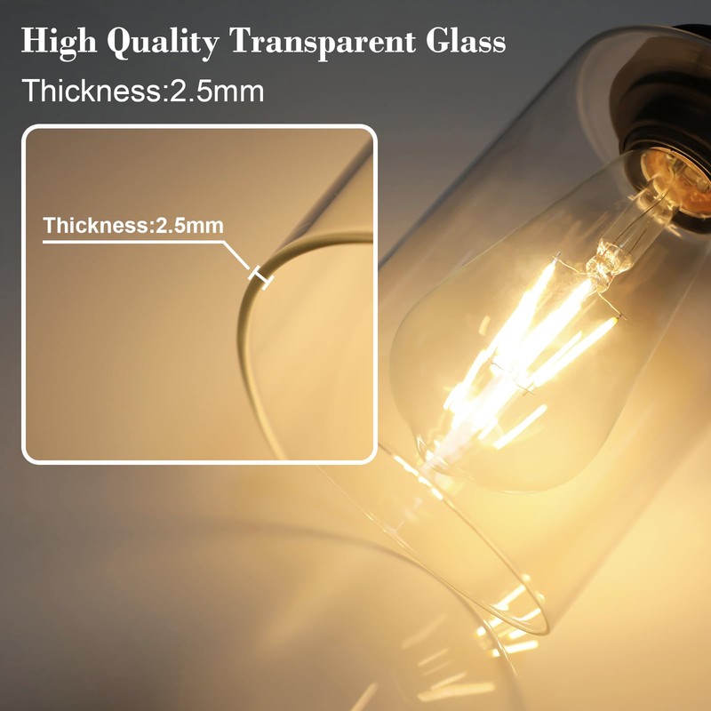 Unicozin Modern Bathroom Light Fixtures, 4 Light Vanity Lights over