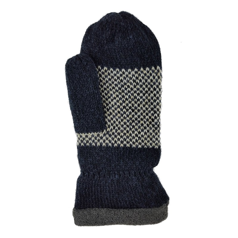 BRUCERIVER Mens Snowflake Knit Mittens with Warm Thinsulate Fleece Lining