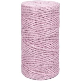 4mm x 100 Ft. Pastel Pink Jute Rope, IMROPE Twine for Gardening Tomato Climbing Plant Tie Floristry Crafts Gift Wrapping Packing Decor