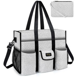 BARRGIE Utility Tote With 19 Exterior & Interior Pockets-Large for Women/Teacher/Work