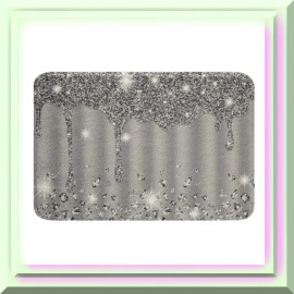 XY ZephyrZone Silver Non-Slip Bath Mat for Bathroom Safety and Decor