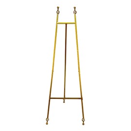 Metal Easel Stand with Chain Support for Mirror,Iron Floor Easels for Display Wedding Sign,58 Inch Adjustable Arts & Crafts Easels(Gold)