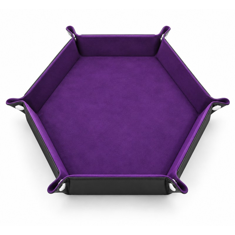 Hexagon Dice Rolling Tray for D&D and RPG Games –