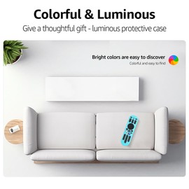 Snrigw MG3-R34010 Protective Cover for Element Pioneer XUMO Hisense Remote Compatible with R34010BA00-00001/MG3-R34010/297107/Xumo Stream Box(Glow Blue)