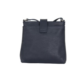 AMBRA Moda GL007 Women's Real Leather Handbag Shoulder Bag Citybag Girl Crossover, darkblue