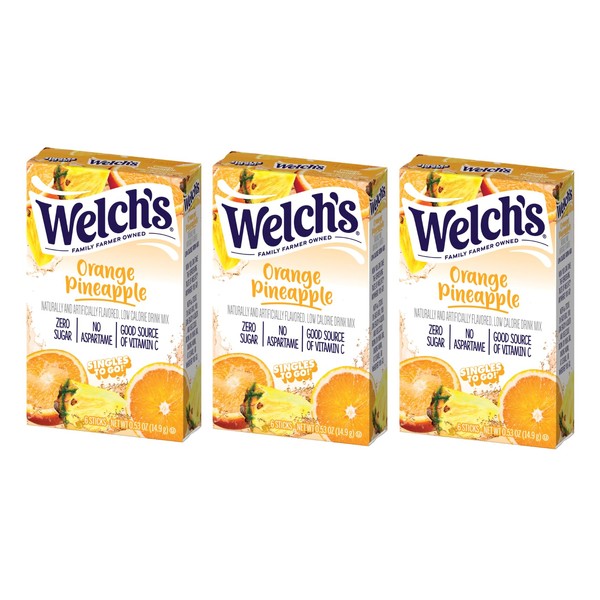 Welchs Orange Pineapple Drink Mix - Pack of 3-6 Singles