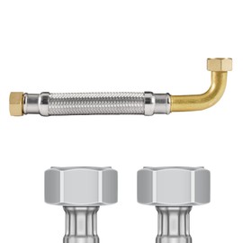 DVGW Reinforced Hose 3/4-1 Inch 30-150 cm, Flex Hose, DN25 & DN19, Water Connection, Heating, Softening System (30 cm, 1 Inch Union Nut with Bow x 1 Inch Union Nut Reinforced Hose)