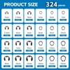 324 Piece Circlips Set, Snap Ring Metal C-Clip, C-Clips, Circlip