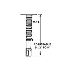Gas Grill Burner Adjustable Corrigated Stainless Venturi Tubes Kit Adjusts 5.5" to 8"