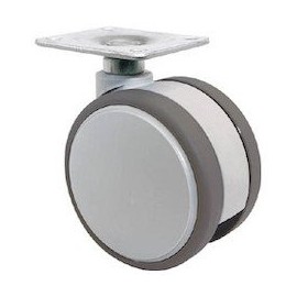 Tokai F075 Plate Type Dual Wheel Caster, 2.9 inches (75 mm), Freely