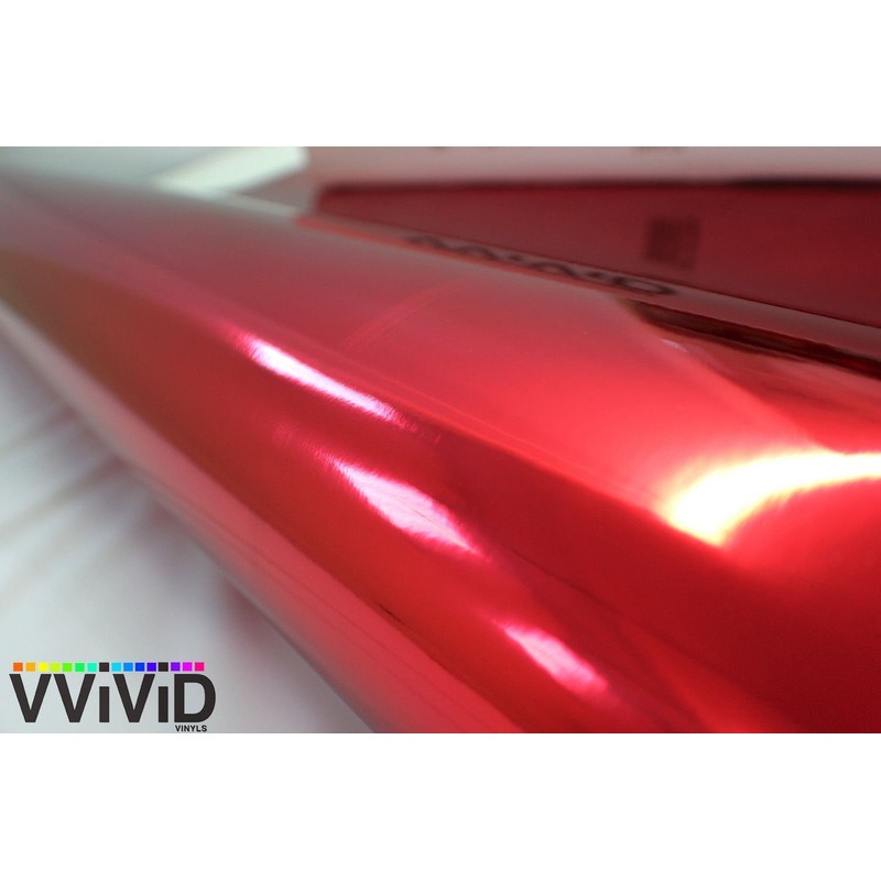 VViViD Red Mirror Chrome Cast Vinyl Wrap Self Adhesive Film