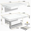 STYLWARE 2 Shelve Toilet Paper Holder with Natural Marble Shelf,
