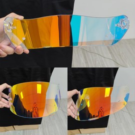 Motorcycle Helmet Visor Shield for AGV K1 K1S K3SV K5 K5S Sunscreen Capacetes Lens Cascos Accessories (Revo Clear Red)