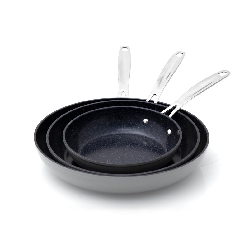 Nuwave 3-Piece Fry Pan Set, 8”, 10”, 12” Forged Lightweight,