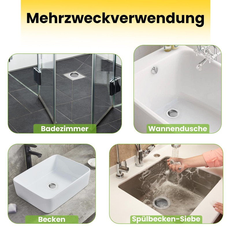 Offgridtec Set of 4 Sink Strainers for Kitchen and Bathroom
