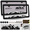 ZXFOOG Mountain License Plate Frames- Plastic Black Car Tag Holder