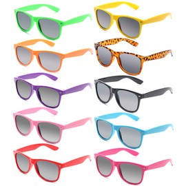 FSMILING Nerd® Sunglasses Set for Men and Women, Colourful, Mixed, Type: Plain, Type: plain