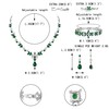 EVER FAITH Wedding Jewelry Sets for Women, Green Marquise Cubic