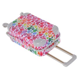 HEMOTON Doll Trolley Mini Suitcase Decorate Baby Doll Clothes Travel Accessories for Dolls Toy Case Doll Suitcase Model Case Miniature Luggage Mini Suitcase Decoration Small Suitcase Plastic