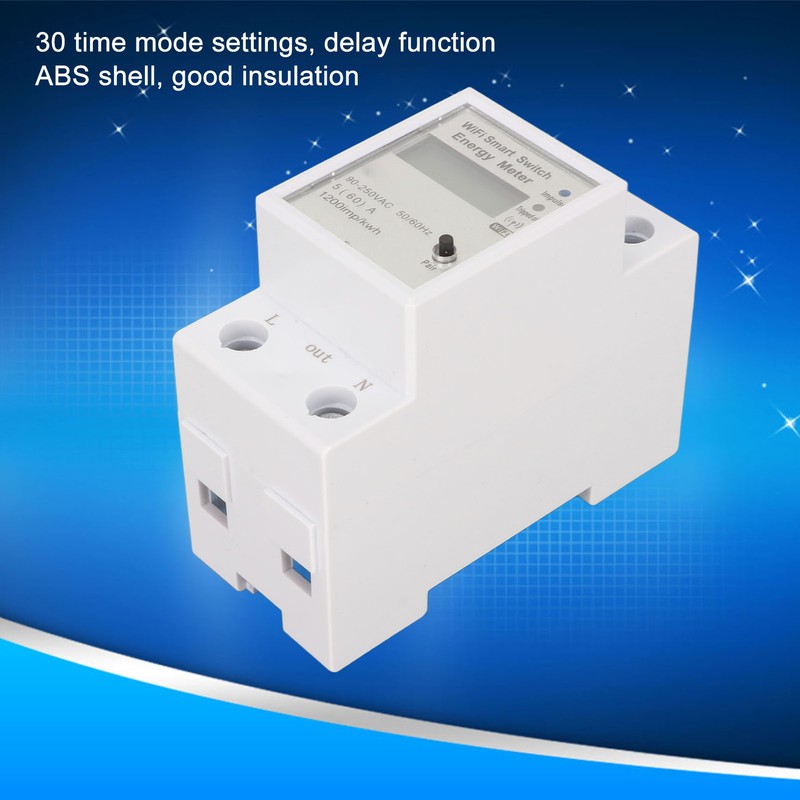 WiFi Electricity Meter LCD Display Watt Hour Meter APP Control
