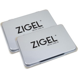 2 Pack Metal Case Stamp Pad Medium Size, Purple Color - Size: 3" x 4" - Choose from 15 Ink Colors