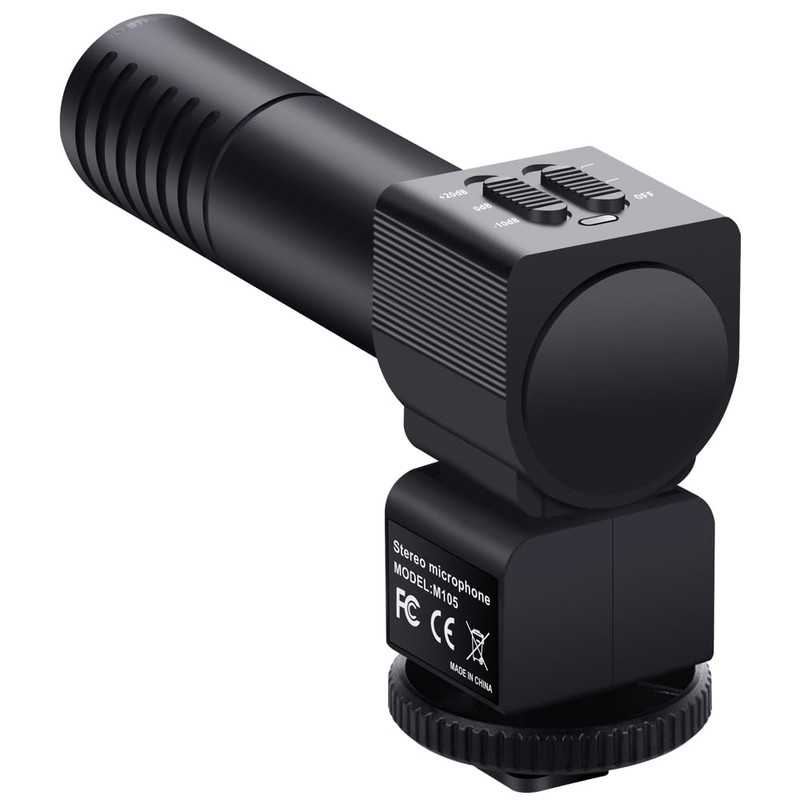 TEFTYMON Microphone for Digital Camera with Shock Structure, Windscreen, 3.5mm