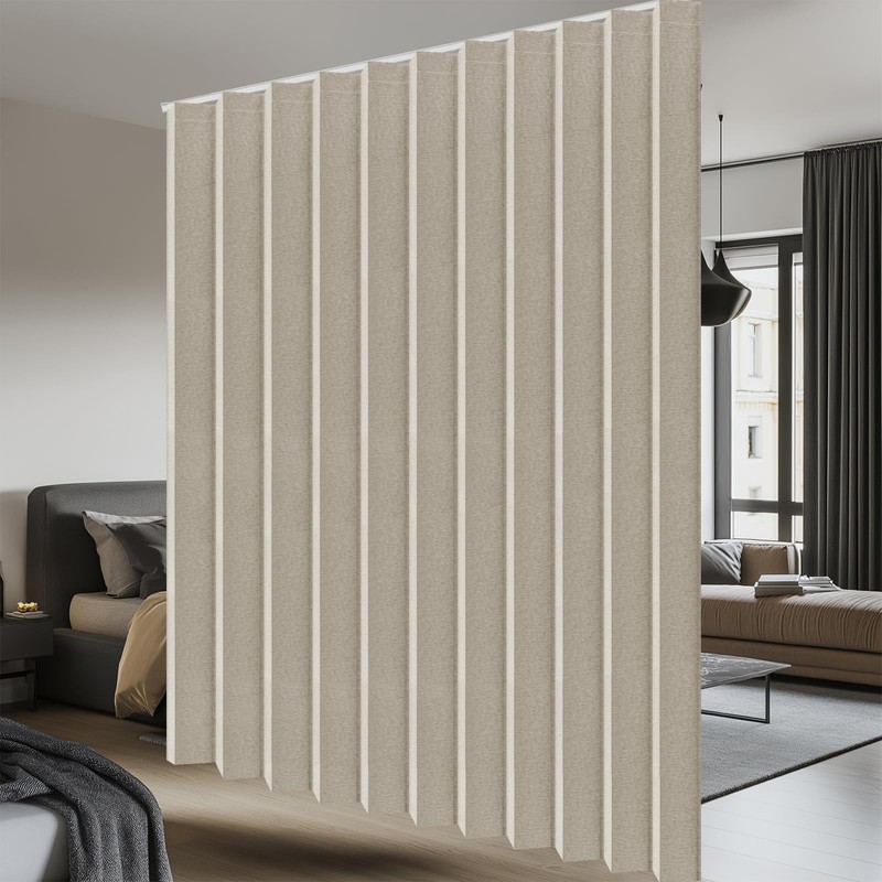 AJAZZ 100% Blackout Room Divider Curtains - Total Privacy Curtain