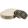 Super Sliders Multi-Pack Oval Reusable Furniture Sliders for Carpet -