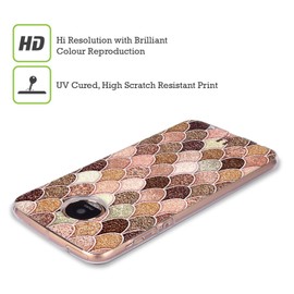Head Case Designs Rose Gold Mermaid Scales Patterns Soft Gel Case Compatible With Moto Z Force/Z Force Droid