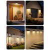 nibuuecer Solar Fence Lights Outdoor with Motion Sensor, 8 Pack