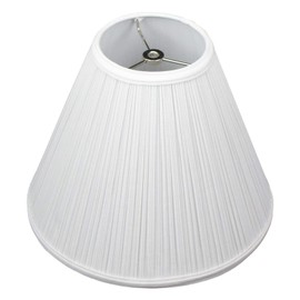 FenchelShades.com Lampshade 5" Top Diameter x 12" Bottom Diameter x 10" Slant Height with Washer (Spider) Attachment for Lamps with a Harp (Pleated White)